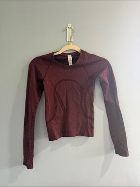 lululemon athletica Womens Long Sleeve Top - Burgundy